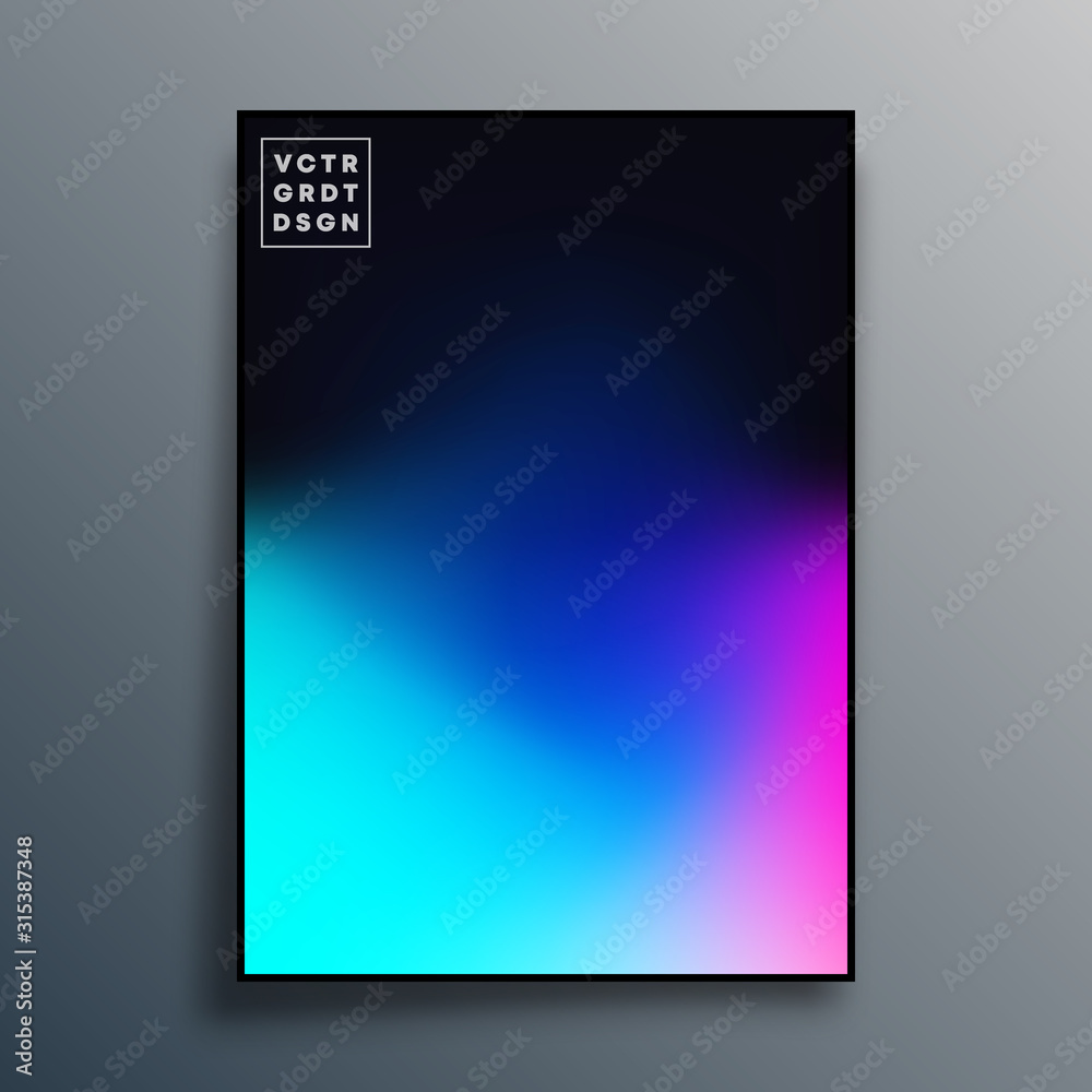 Poster with colorful gradient texture design for wallpaper, flyer, brochure cover, typography or other printing products. Vector illustration
