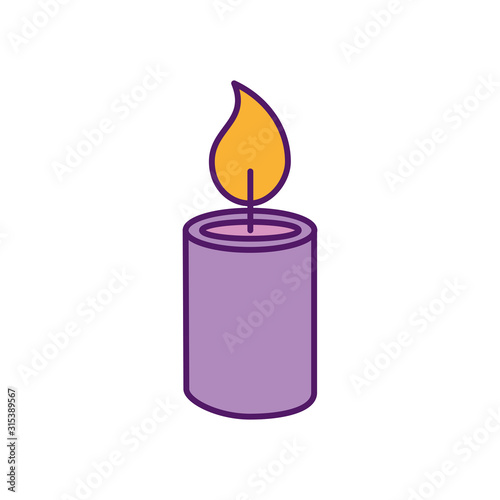 Candle icon design, Fire flame candlelight light spirituality burn and decoration theme Vector illustration