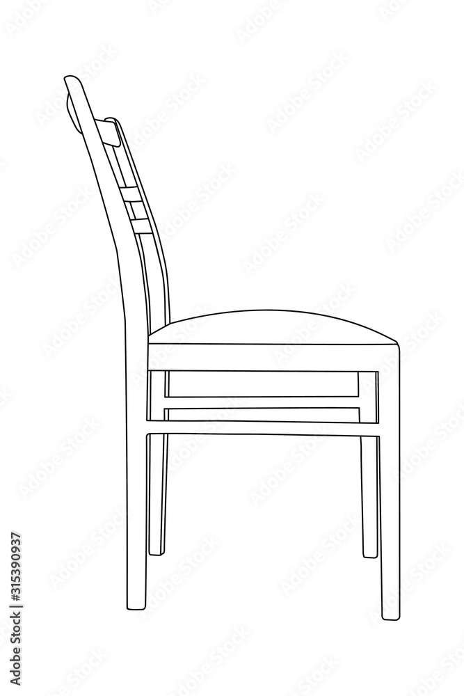 A chair with a soft seat. eps10 vector stock illustration A chair with a soft seat. eps10 vector stock illustration