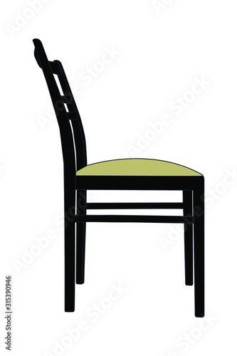 A chair with a soft seat. eps10 vector stock illustration