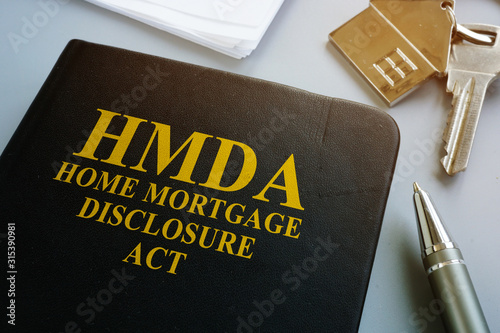 Billede på lærred Home Mortgage Disclosure Act HMDA on the desk.