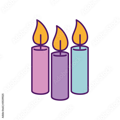 Candles icons design