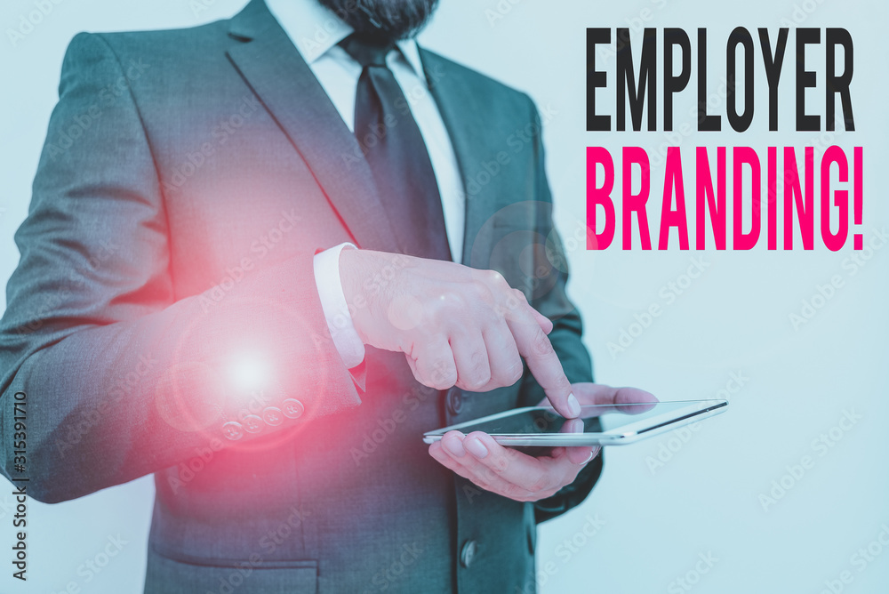 Word writing text Employer Branding 