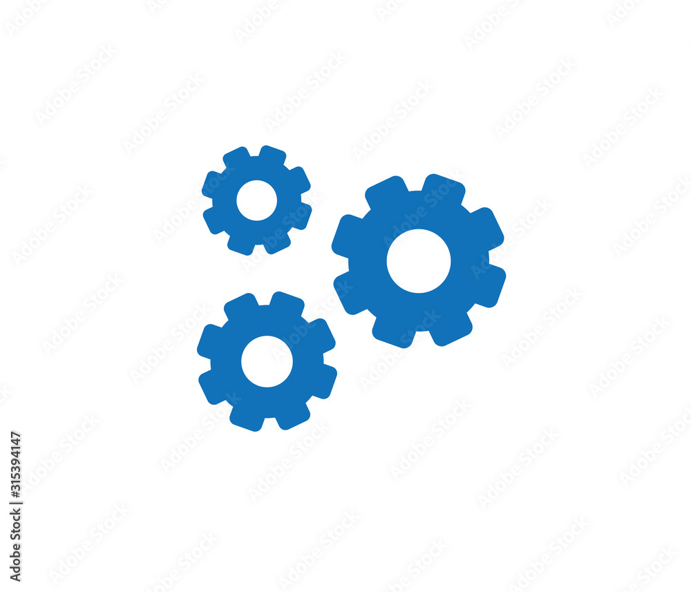 gear icon, setting icon vector 