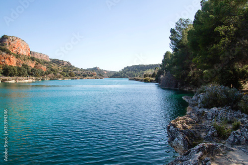 'La Lengua' lagoon in Lagunas de Ruidera Natural Park, Spain