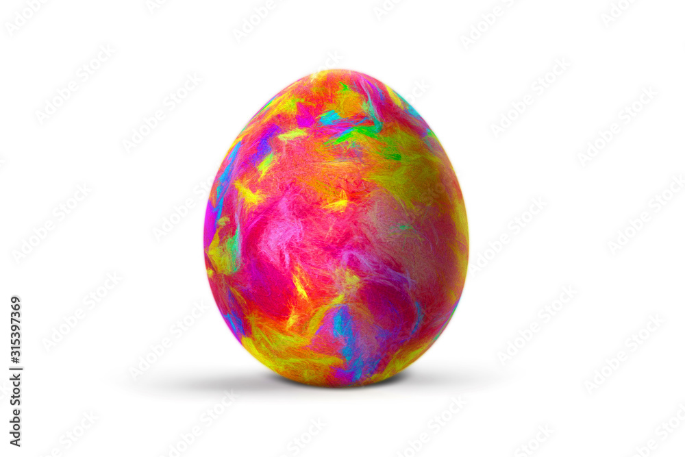 Easter egg isolated on white background. Abstract colorful pattern Easter egg isolated on white background. Abstract colorful pattern