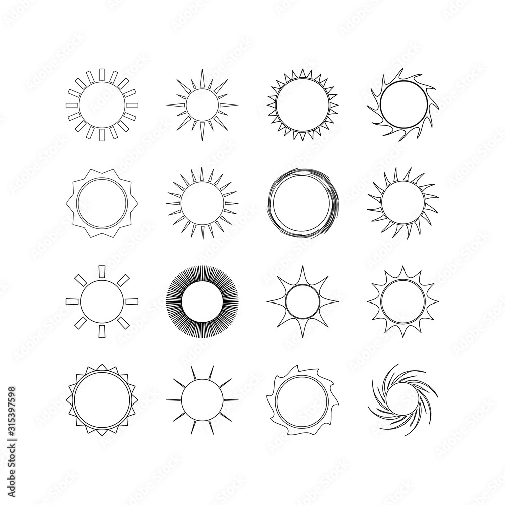 Isolated sun icon vector design Isolated sun icon vector design