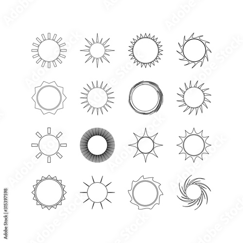 Isolated sun icon vector design
