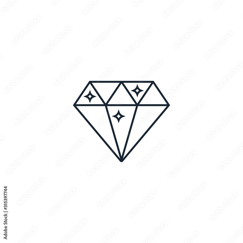 diamond creative icon. From Casino icons collection. Isolated diamond sign on white background diamond creative icon. From Casino icons collection. Isolated diamond sign on white background
