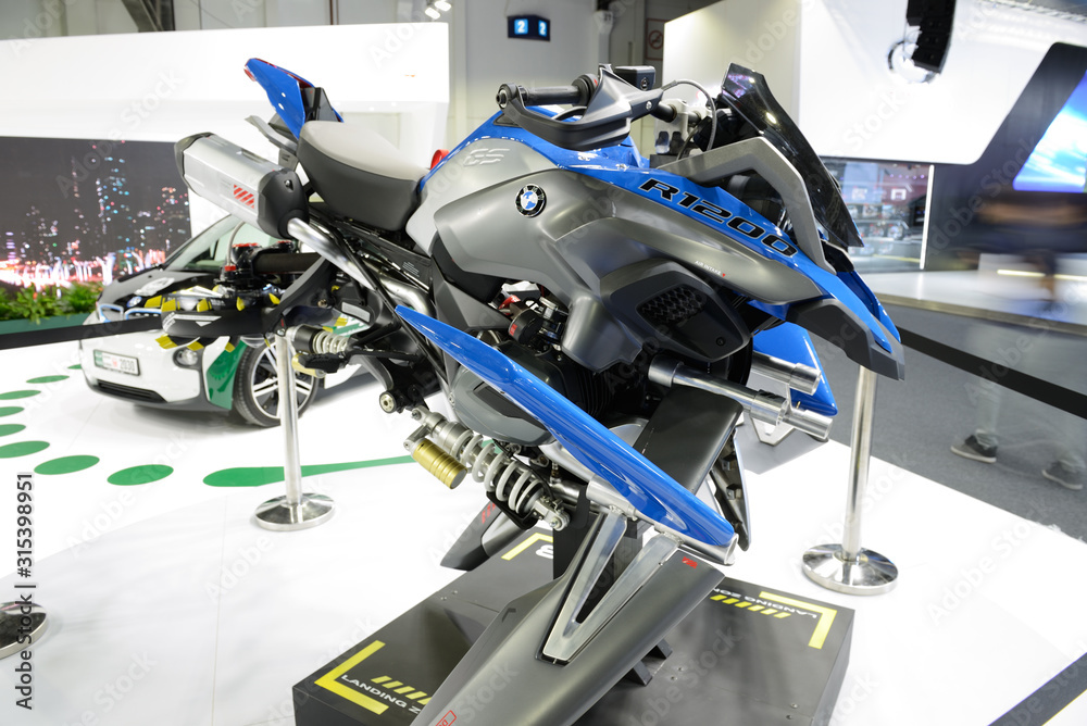 DUBAI, UAE - NOVEMBER 18: The Based on the Lego Technic BMW R 1200 GS  Adventure kit