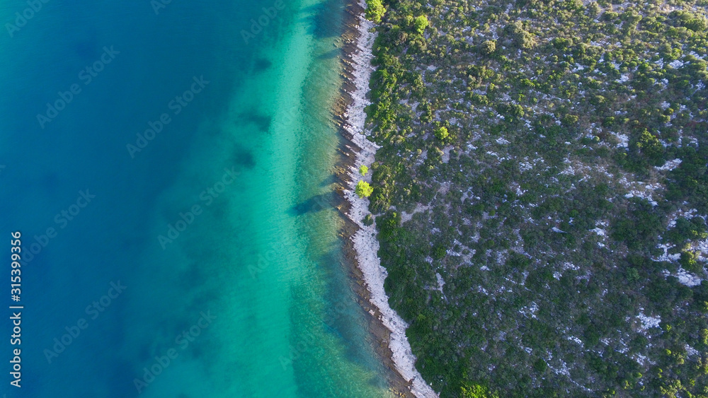 Aerial view Croatia sea