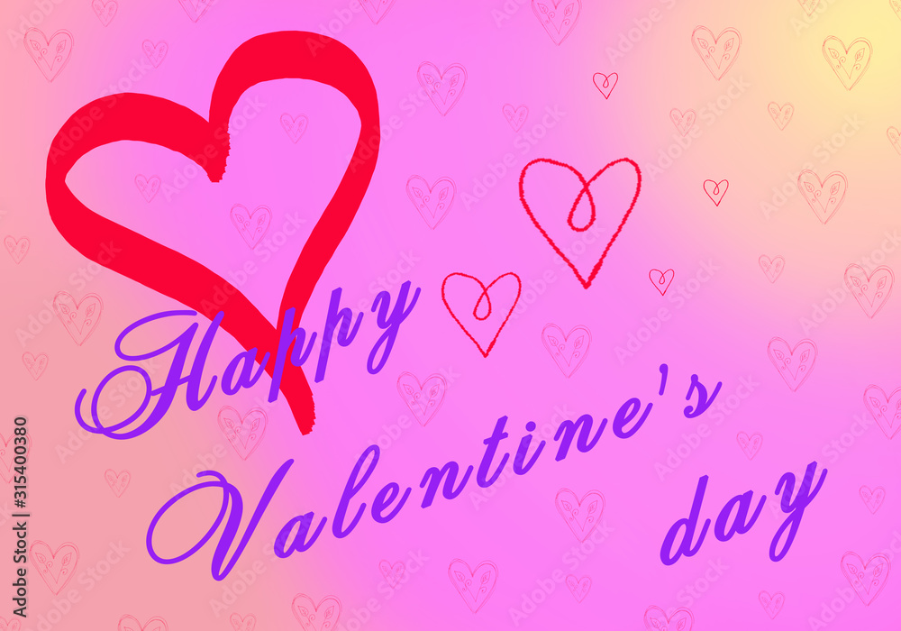 Valentine's day greeting card for all lovers
