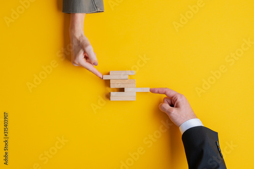 Business teamwork and cooperation concept photo