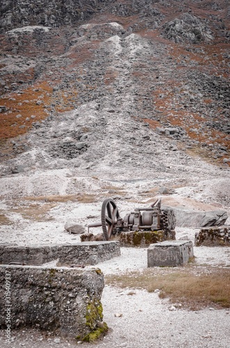 Glendalough Quarry with Old Stone Cutting Machinery 