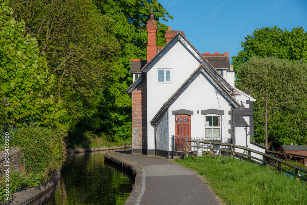 Canalside house somewhere beside the LLangollen canal. Picture taken from a public place.
