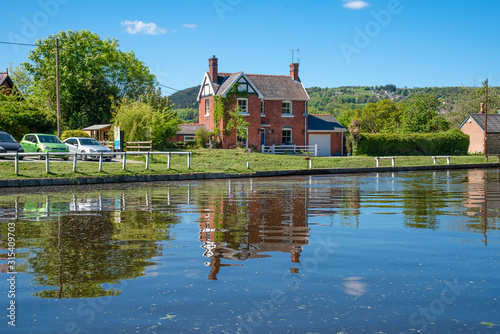 Canalside house somewhere beside the LLangollen canal. Picture taken from a public place.
