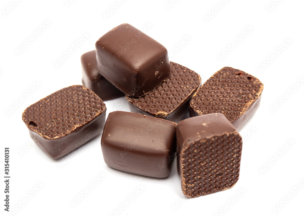 Chocolates isolated on a white background. Chocolates isolated on a white background.