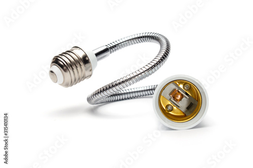 Canvas-taulu extender on a socle for a bulb on a white background. isolate