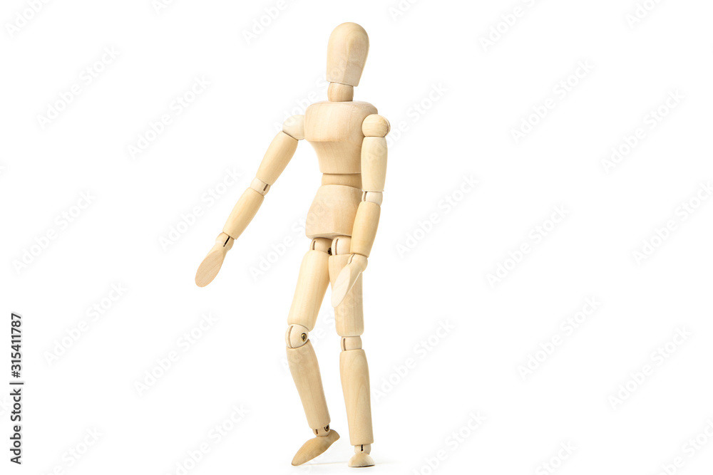 Wooden figure isolated on white background Wooden figure isolated on white background