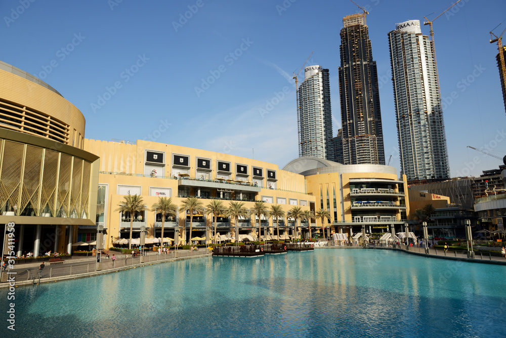 DUBAI, UAE - NOVEMBER 19: The Dubai Mall is the worlds largest shopping mall  and construction of