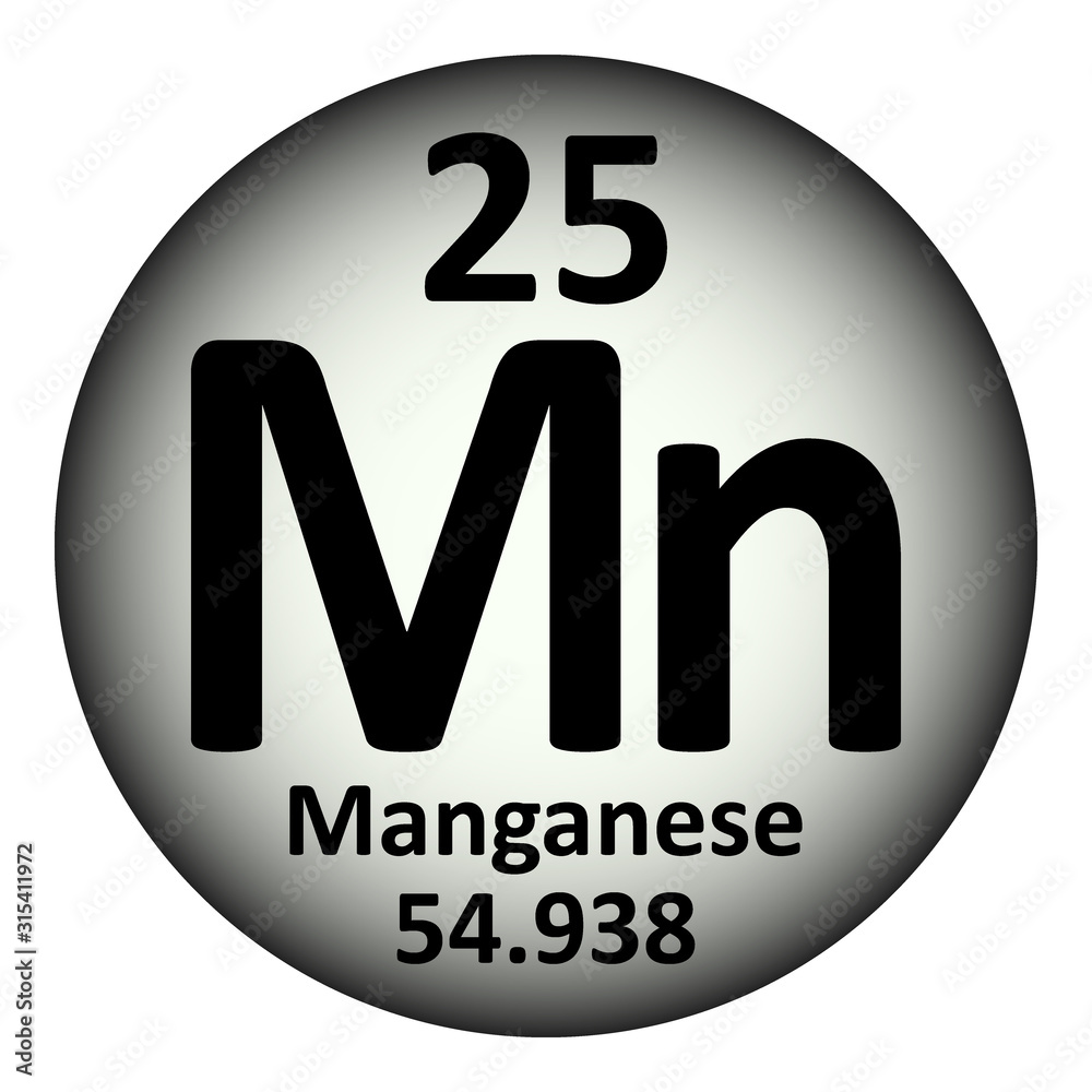 Periodic table element manganese icon. Periodic table element manganese icon.