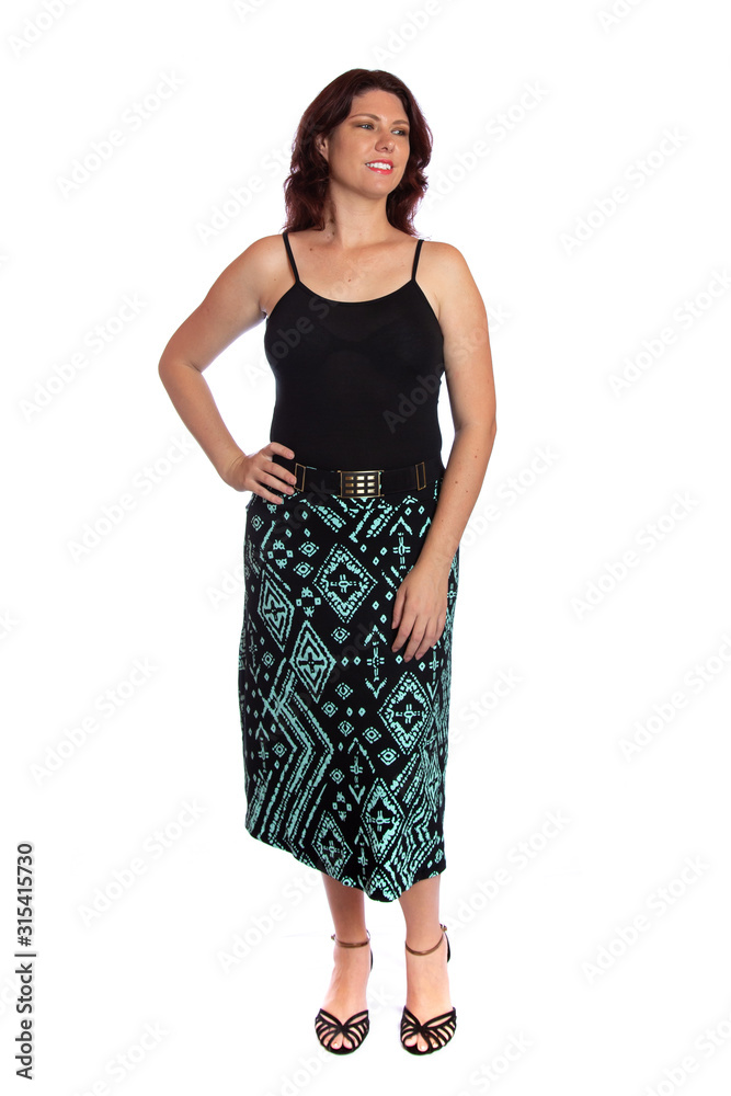 Young woman over isolated white background Young woman over isolated white background