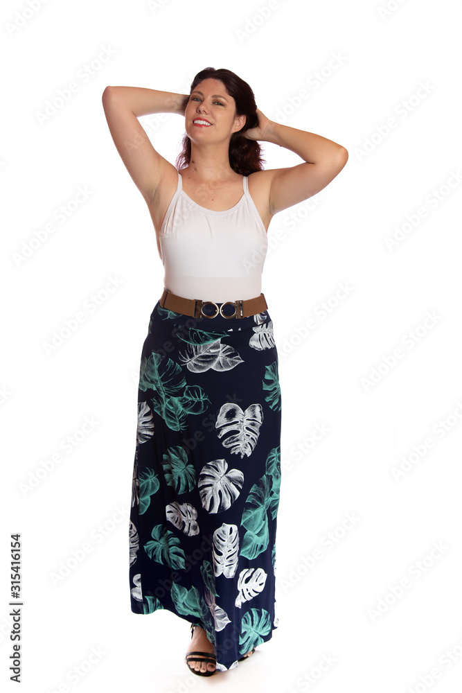 Young woman over isolated white background Young woman over isolated white background