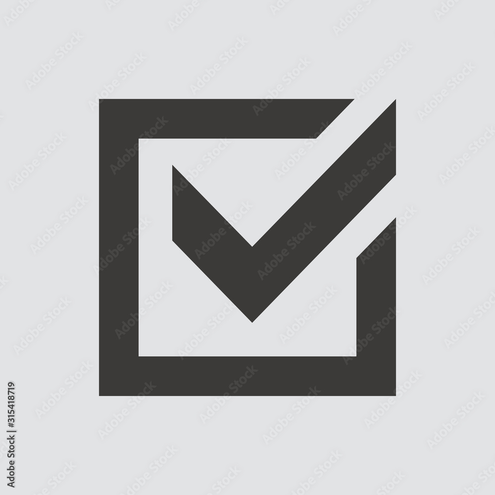 check mark, tick, yes. icon isolated of flat style. Vector illustration. check mark, tick, yes. icon isolated of flat style. Vector illustration.
