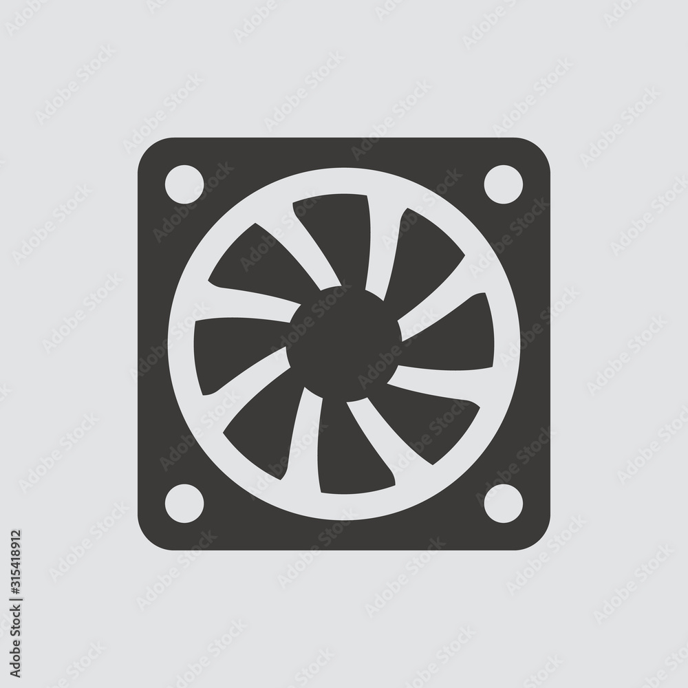 Exhaust fan icon isolated of flat style. Vector illustration. Exhaust fan icon isolated of flat style. Vector illustration.