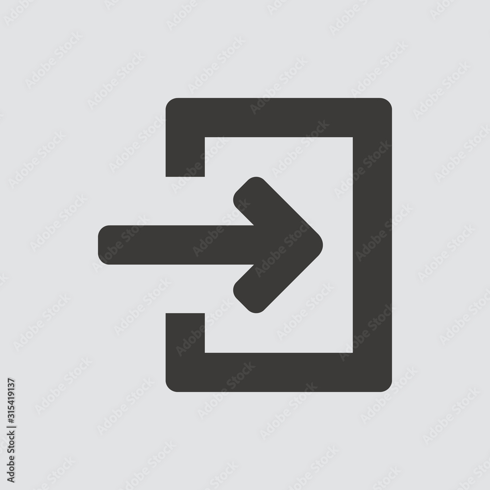 login icon isolated of flat style. Vector illustration. login icon isolated of flat style. Vector illustration.