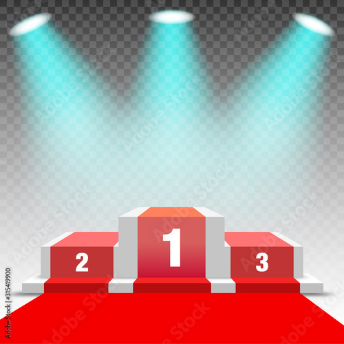 Realistic Podium Vector Illustration.Pedestal