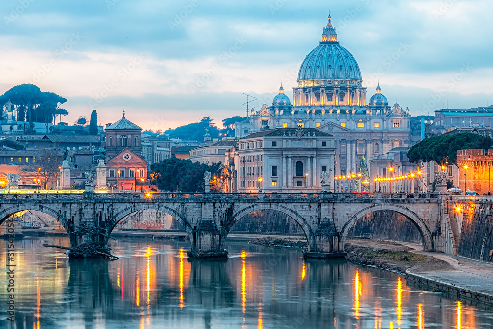 Fototapeta premium Rome Vatican Classic River View