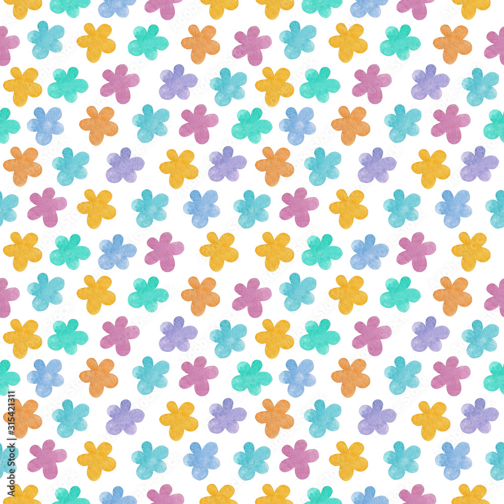 Watercolor seamless pattern with spots on a white background, hand drawing, raster illustration. Endless texture for wrapping paper, textile, fabric. Watercolor seamless pattern with spots on a white background, hand drawing, raster illustration. Endless texture for wrapping paper, textile, fabric.