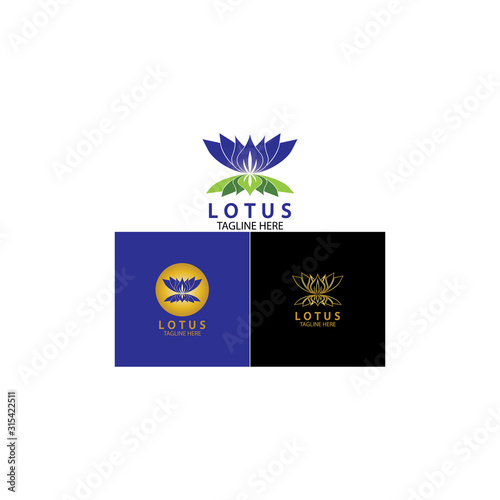 Vector lotus flowers design for spa, yoga class, hotel and resort