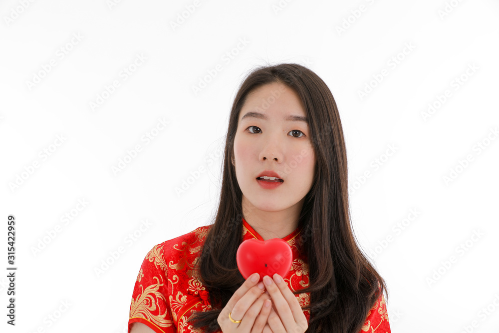 girl with lollipop heart red Chinese girl with lollipop heart red Chinese