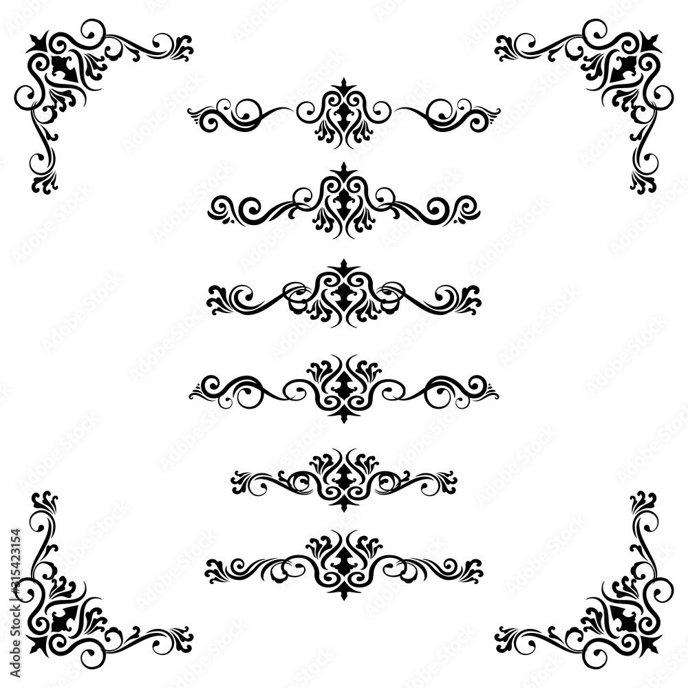 Fototapeta premium Classic Ornament Frame Vintage Border