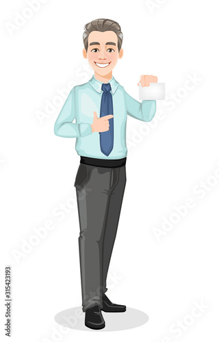 Handsome confident business man