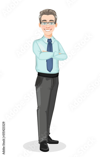 Handsome confident business man