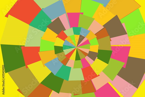 Background pattern, a wheel of triangles of different colors