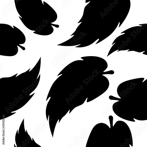 Tropical Leaves Silhouette Pattern