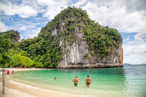 HONG ISLAND  THAILAND - DECEMBER 17  2019  Tourists visit Hong Island in Phuket Province  Thailand