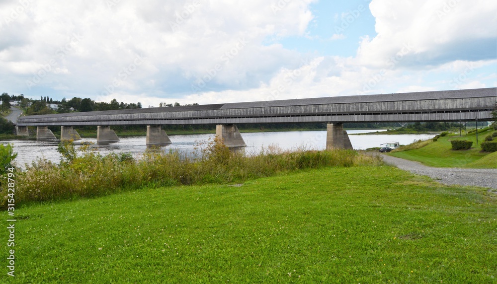 The longest covered bridge in the world at Hartford, NB The longest covered bridge in the world at Hartford, NB