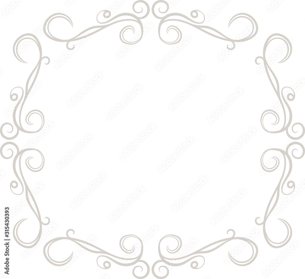 White Square antique pattern frame