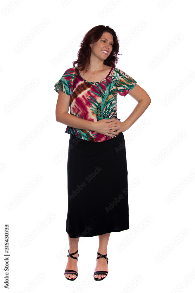 Young woman over isolated white background Young woman over isolated white background