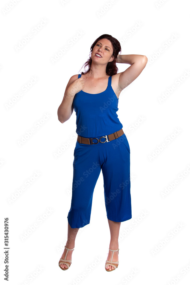 Young woman over isolated white background Young woman over isolated white background