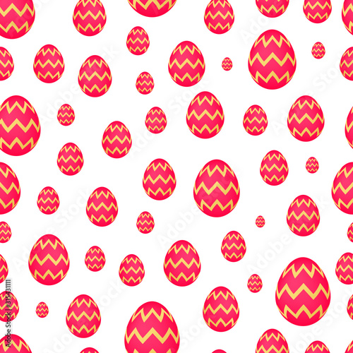 Seamless pattern with colorful Easter eggs