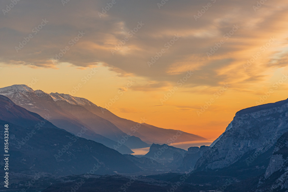 La Busa, Val di Cavedine, Valle del Sarca visti da Margone (Tn) Italia