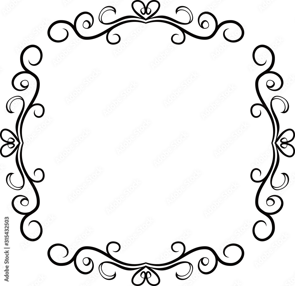 Square antique pattern frame Square antique pattern frame
