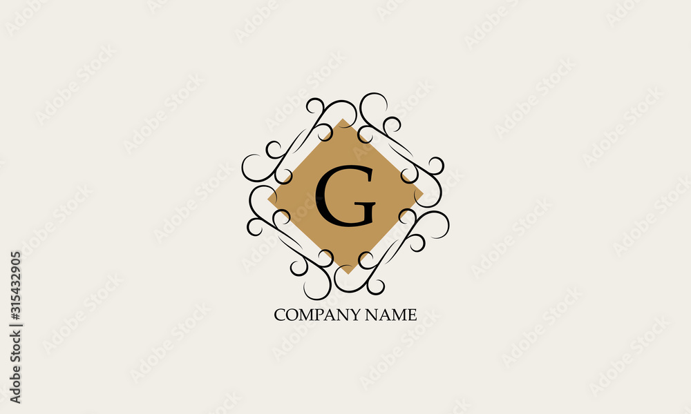Stylish elegant G logo. Business style and brand of the company, emblem for cafes, bars, restaurants, hotels, boutiques. Stylish elegant G logo. Business style and brand of the company, emblem for cafes, bars, restaurants, hotels, boutiques.
