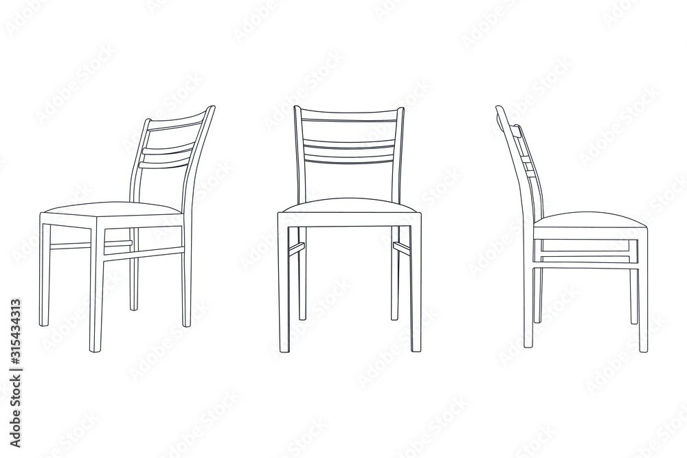 set of black chairs with a light seat. eps10 vector stock illustration set of black chairs with a light seat. eps10 vector stock illustration